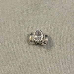 Pandora Charm Silver Cubic Zirconia Cat's Eye -3 Stones